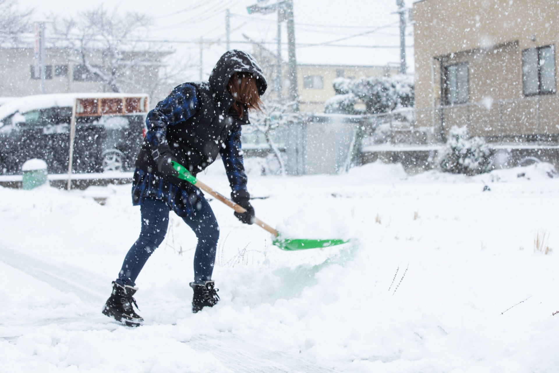 除雪作業での腰痛